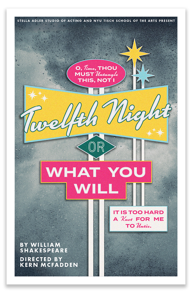 Poster for the Fall 2023 Company Tour Production of Twelfth Night